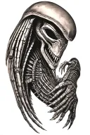 alien vs predator tattoo design idea