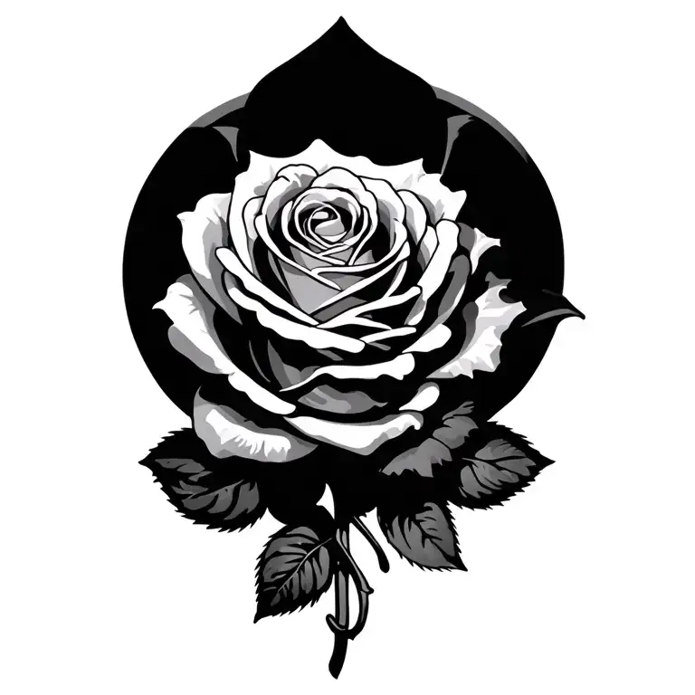 undertaker white rose tattoo design idea