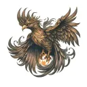 Phoenix rising tattoo design idea