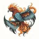 Phoenix rising tattoo design idea