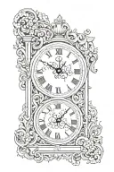 renaissance  and time tattoo design idea