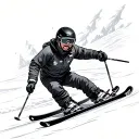 ski tattoo design idea