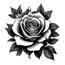 "Catalina " rose tattoo design idea