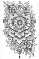 dainty bohemian tattoo design idea