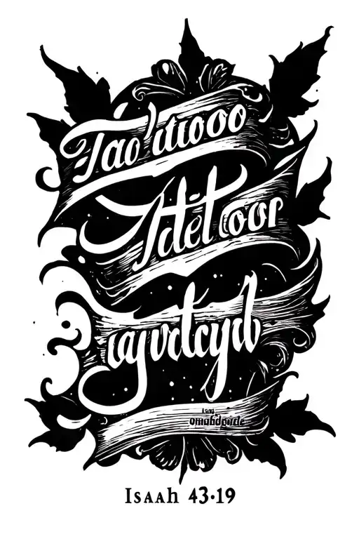 scripture Isaiah 43:19 tattoo design idea