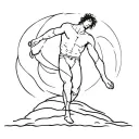 man in the arena tattoo design idea