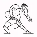 man in the arena tattoo design idea