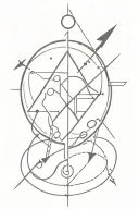 Taurus Symbol representing identity, Earth Element Symbol grounding, Navigational Arrows guiding path, Astrological Symbols intertwined, Journey Representation of strength, in a Bold Minimalism style tattoo design idea