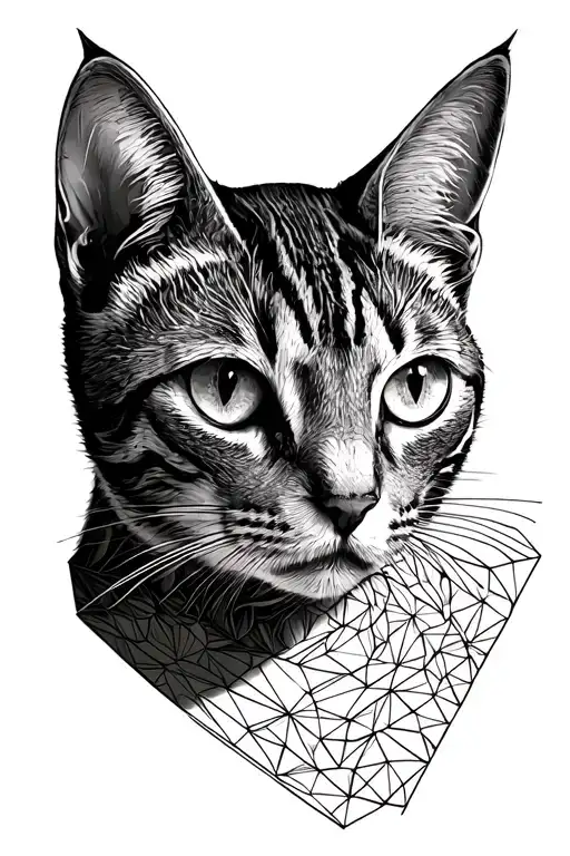 cat cut crayon writing tattoo design idea