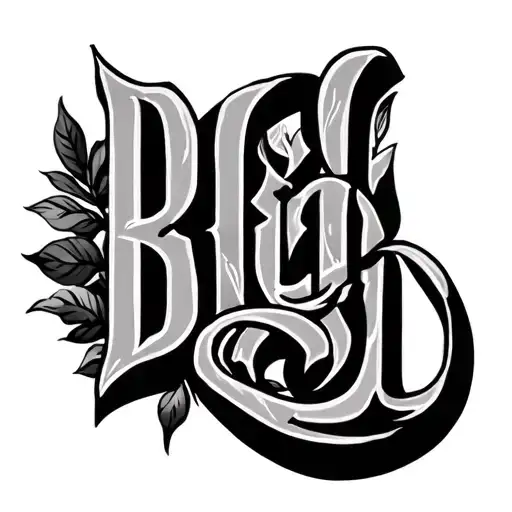 Blessed word tattoo design idea
