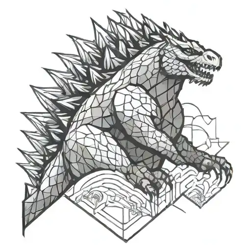 Godzilla tattoo design idea