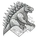 Godzilla tattoo design idea
