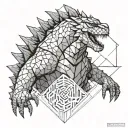 Godzilla tattoo design idea