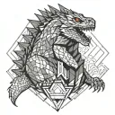 Godzilla tattoo design idea