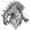 Godzilla tattoo design idea