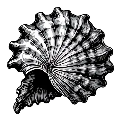 key west Florida conch shell tattoo design idea