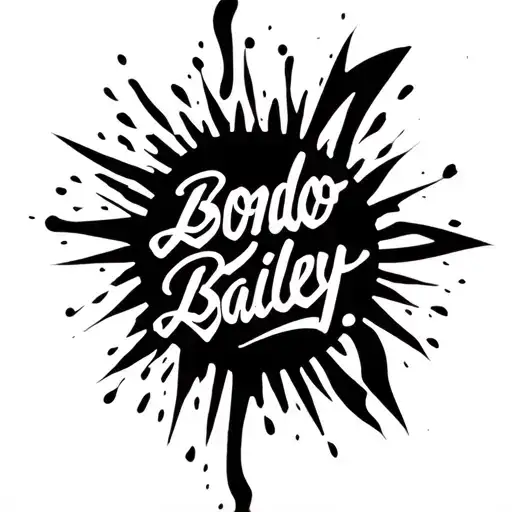 auto body paint gun painting text. Bondo Bailey tattoo design idea