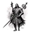 Germanic Warrior tattoo design idea