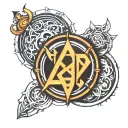 bdsm symbol combined tattoo design idea