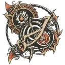 bdsm symbol combined tattoo design idea