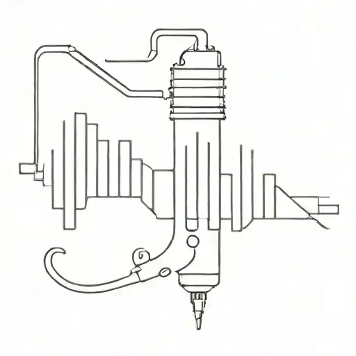 A minimalist tattoo of a music equalizer with Valorant gun barrels as the bars tattoo design idea