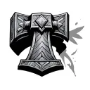 Mjolnir Hammer tattoo design idea
