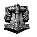Mjolnir Hammer tattoo design idea