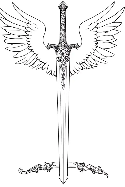 Would like to based it on the sword of Saint Michael’s archangel as my guide and something that can reflect self trust tattoo design idea