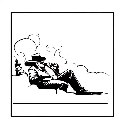 mafia scene with a luxurious tattoo design idea