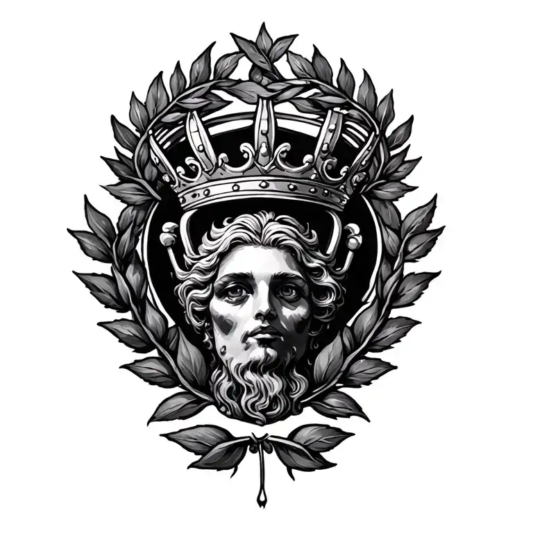 laurel crown tattoo design idea