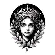 laurel crown tattoo design idea