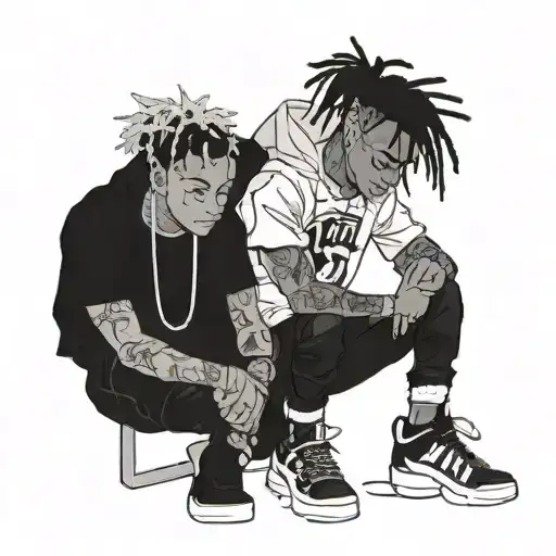 xxxtentacion x JuiceWRLD tattoo design idea