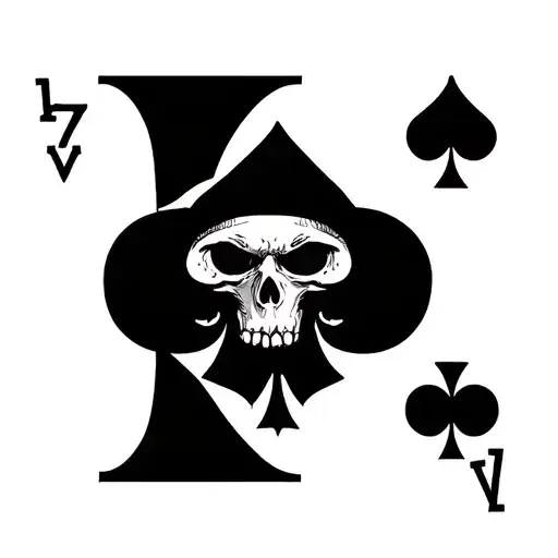7 Of Spades And 2 Of Diamonds Playing Card Death Death stands tattoo design idea