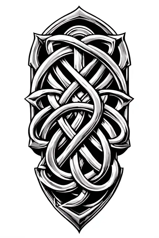 norse knotwork representing fate tattoo design idea