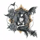 goth vanoim tattoo design idea