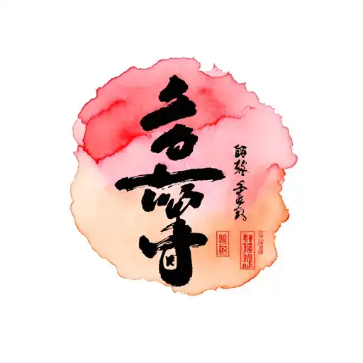 Japanese Caligraphy in a window tattoo design idea