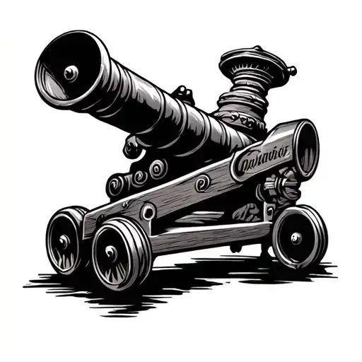 arsenal cannon tattoo design idea
