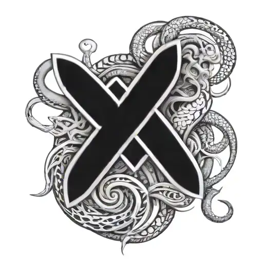 gemini with the i's involving ♊️ as well with snakes tattoo design idea