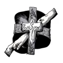 WWJD on wrist with cross on other side of wrist tattoo design idea