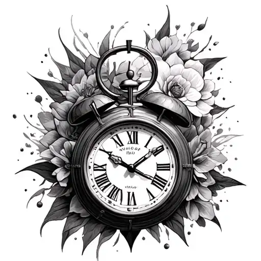 Time Waits For No One tattoo design idea