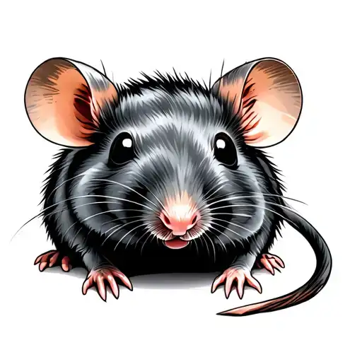 The rat is cute tattoo design idea
