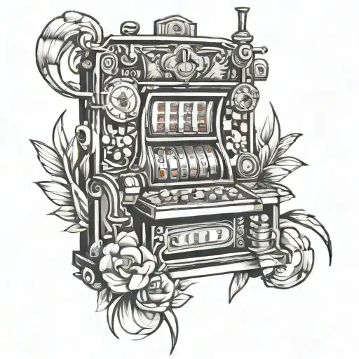 slot machine tattoo design idea