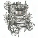 slot machine tattoo design idea