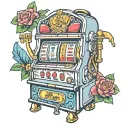 slot machine tattoo design idea