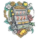slot machine tattoo design idea