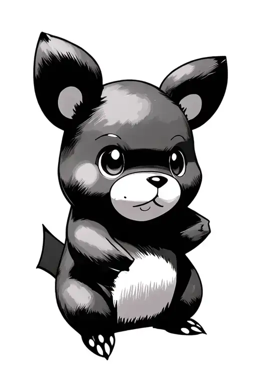 pikachu winnibears tattoo design idea