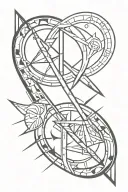 Gemini and Sagittarius tattoo design idea