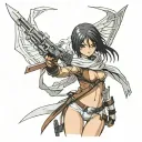 mikasa ackerman nude tattoo design idea