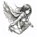 mikasa ackerman nude tattoo design idea