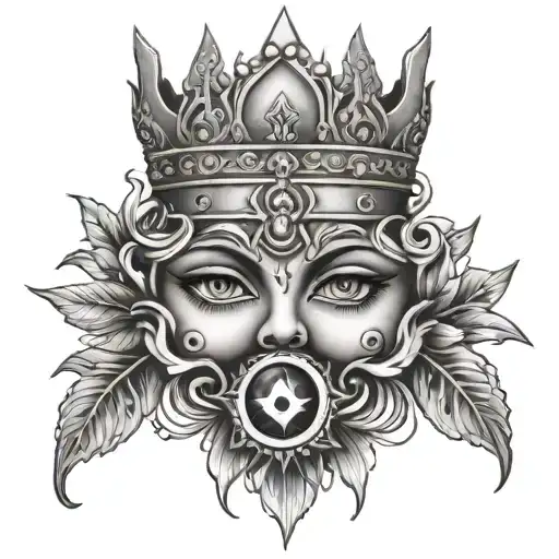 crown, third eye, throat, heart, sacrial, root  tattoo design idea
